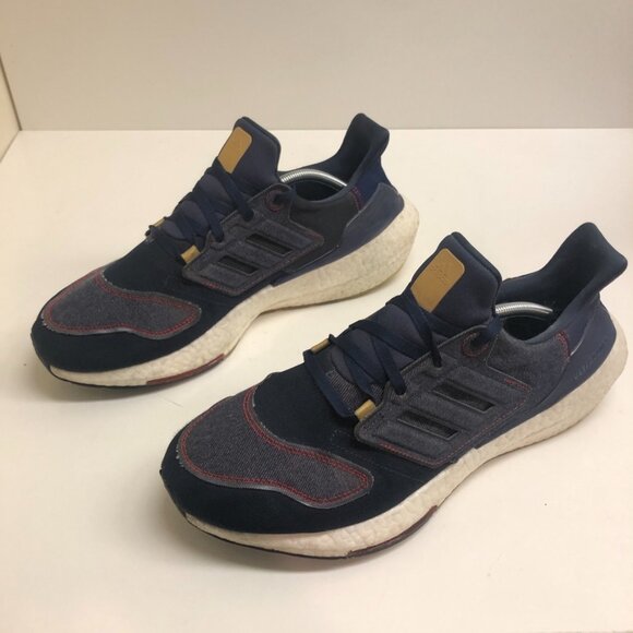 ULTRABOOST 22 RUNNING SHOES PrimeBlue Denim Shadow Navy Blue Size 13 - Picture 4 of 11